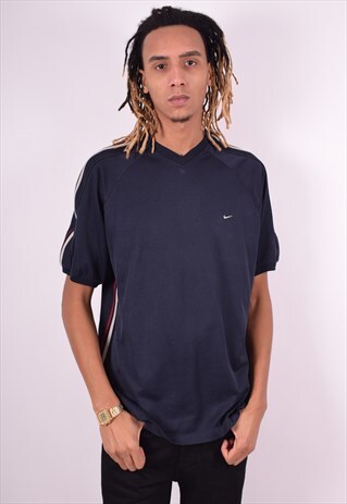 NIKE MENS VINTAGE T-SHIRT TOP XL NAVY BLUE 90'S