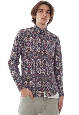 ETRO Shirt Button Up Long Sleeve Paisley Printed 