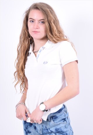 VINTAGE SERGIO TACCHINI POLO SHIRT WHITE