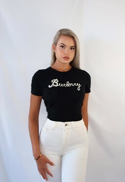 Authentic Vintage 00s Burberry Slim Black T-Shirt