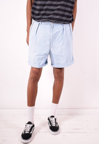 POLO RALPH LAUREN MENS VINTAGE DENIM SHORTS W38 BLUE 90S