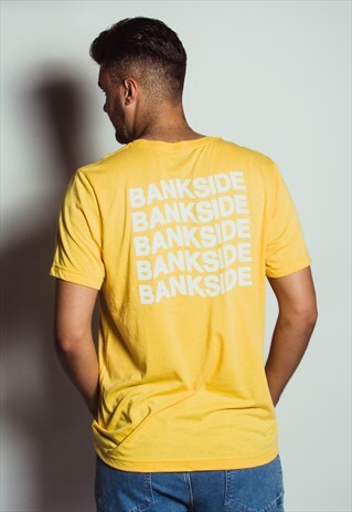 BANKSIDE BACK GRAPHIC PRINT T-SHIRT YELLOW
