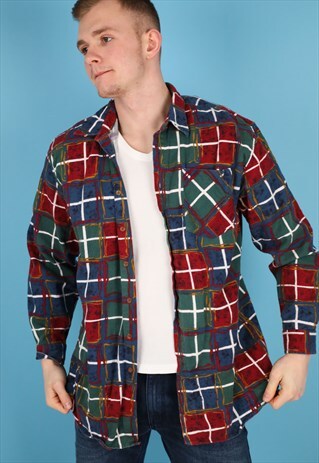 VINTAGE PATTERN SHIRT IN MULTI NS239