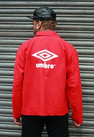 VINTAGE UMBRO LOGO RED TRAINING SPORTS TOP