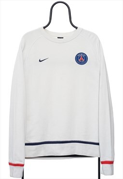 Vintage Nike Paris Saint Germain White Sweatshirt Womens