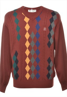Vintage Argyle Jumper - S