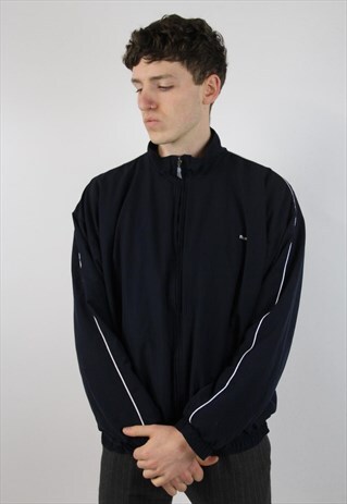 VINTAGE REEBOK NAVY ZIP-UP SPORTS JACKET