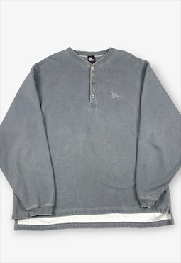 Vintage no fear button sweatshirt grey xl BV16622
