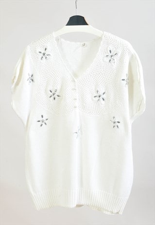 VINTAGE 90'S WHITE BLOUSE