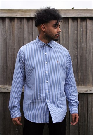 VINTAGE RALPH LAUREN STANTON CUSTOM FIT STRIPED SHIRT