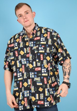 VINTAGE PATTERN SHIRT IN MULTI NS165