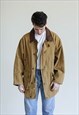 VINTAGE 90S GRUNGE PARKA MEN JACKET IN MUSTARD XL