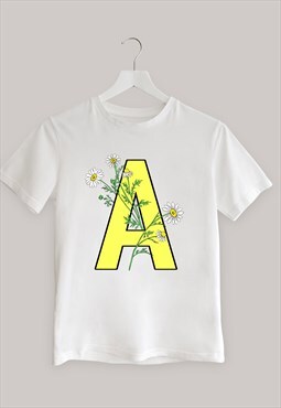 House of Alice Personalised T-shirt White Yellow