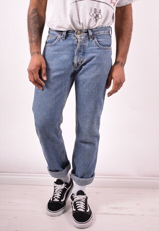 LEE MENS VINTAGE JEANS W31 L34 BLUE 90S