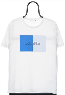 Calvin Klein Graphic Logo White TShirt Womens