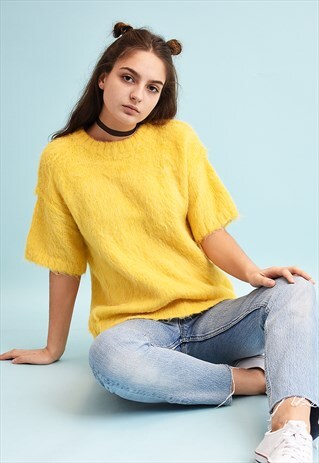 Y2K MINIMALIST KNITTED FLUFFY WARM TOP