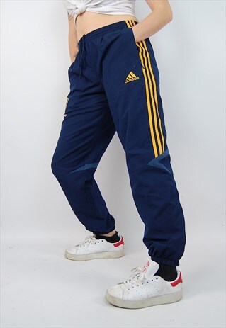 VINTAGE JOGGERS, YELLOW STRIPES, ELASTIC & DRAWSTRING WAIST