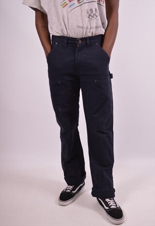 CARHARTT MENS VINTAGE TROUSERS W30 L31 NAVY BLUE 90S