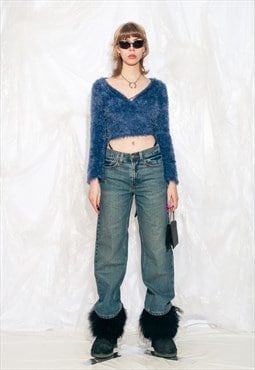 Vintage Y2K Levi's Flare Jeans in Blue Denim