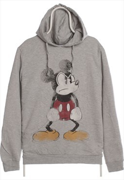 Vintage 90's Disney Hoodie Mickey Denali Jacket  Disney Grey