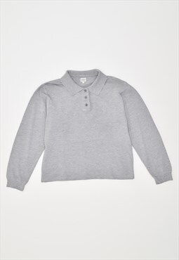 Vintage 00's Y2K Calvin Klein Polo Shirt Long Sleeve Grey