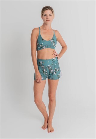 PRINTED YOGA SHORTS 2 IN 1, AZALEA