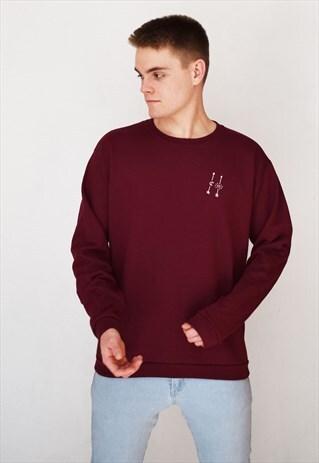 BURGUNDY ARROWS (WHITE) SWEATSHIRT
