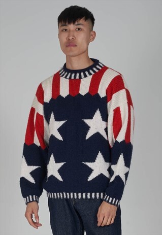 VINTAGE RARE 90S STARS ALPACA JUMPER