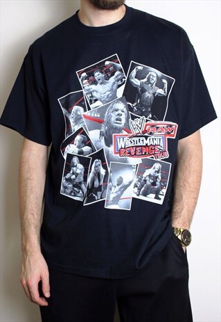 VINTAGE Y2K WW RAW TOUR T-SHIRT UK/EURO WWE WWF WRESTLING
