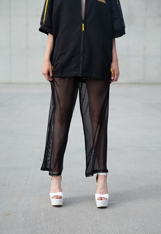 FANCY TRANSPARENT VINTAGE TROUSES PERFECT FOR BEACH FESTIVAL