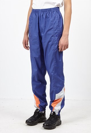 VINTAGE RETRO BLUE ASICS TRACK BOTTOMS JOGGERS