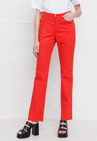 VINTAGE RED TRUSSARDI TROUSERS BOTTOMS