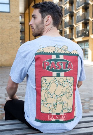 PASTA LA VISTA MEN'S SLOGAN T-SHIRT