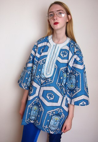 AFRICAN PRINT OVERSIZE SHIRT UNISEX
