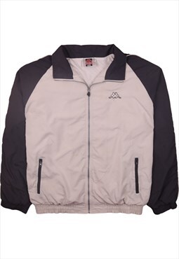 Vintage 90's Napapijri Windbreaker Spellout Hooded Black