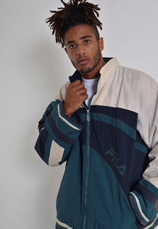VINTAGE FILA PADDED PUFFER COAT MULTI