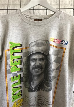 RARE Nascar 90s Grey Kyle Petty 42 T-Shirt 