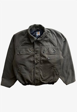 Vintage 90s Men's Carhartt Khaki Workwear Jacket