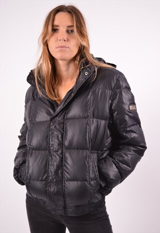 VINTAGE CHAMPION PADDED JACKET NAVY BLUE