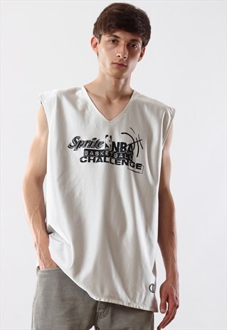 VINTAGE CHAMPION NBA SPRITE TANK TOP REVERSIBLE BLACK SHIRT
