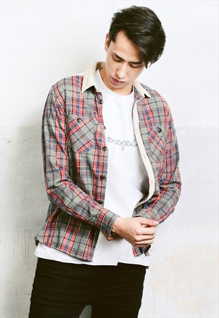 VINTAGE 90S CHECK PRINT SHIRT