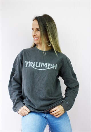 VINTAGE 90'S PRINTED SPELLOUT 'TRUIMPH' SWEAT SHIRT TOP