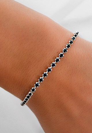 VERITY BLACK DIAMANTE BRACELET RHINESTONES JEWELRY PARTY