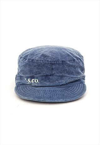 Vintage LEVIS Cap Hat Workwear Dyed Cotton 90s Blue