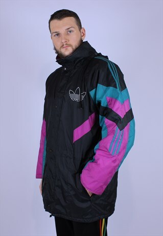 ADIDAS VINTAGE JACKET MEN RARE INSULATED NOT WINTER