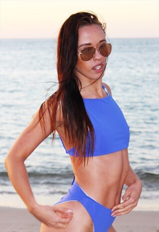 BLUE LAGOON - ECO FRIENDLY- REVERSIBLE CROP TOP