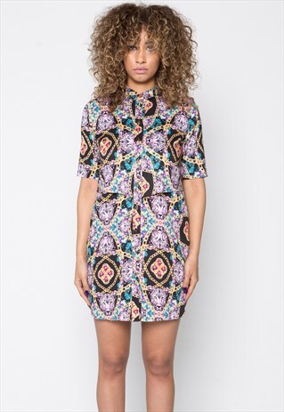 RETRO LEOPARD PRINT SHIRT DRESS