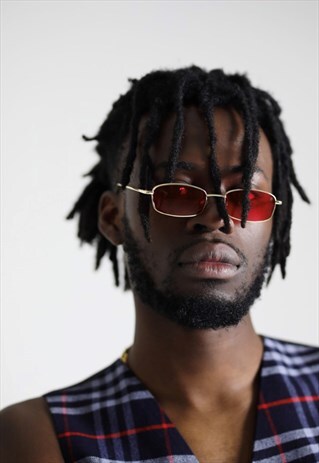 RED SUMMER OG 90S Y2K SLIM SUNGLASSES SHADES