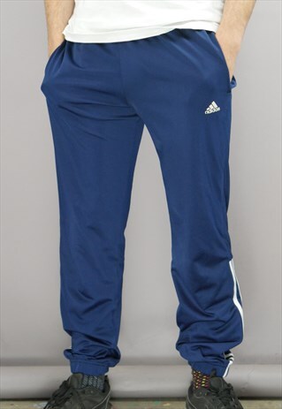 blue adidas tracksuit pants