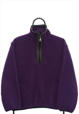 Vintage Woolrich Purple Quarter Zip Fleece Womens